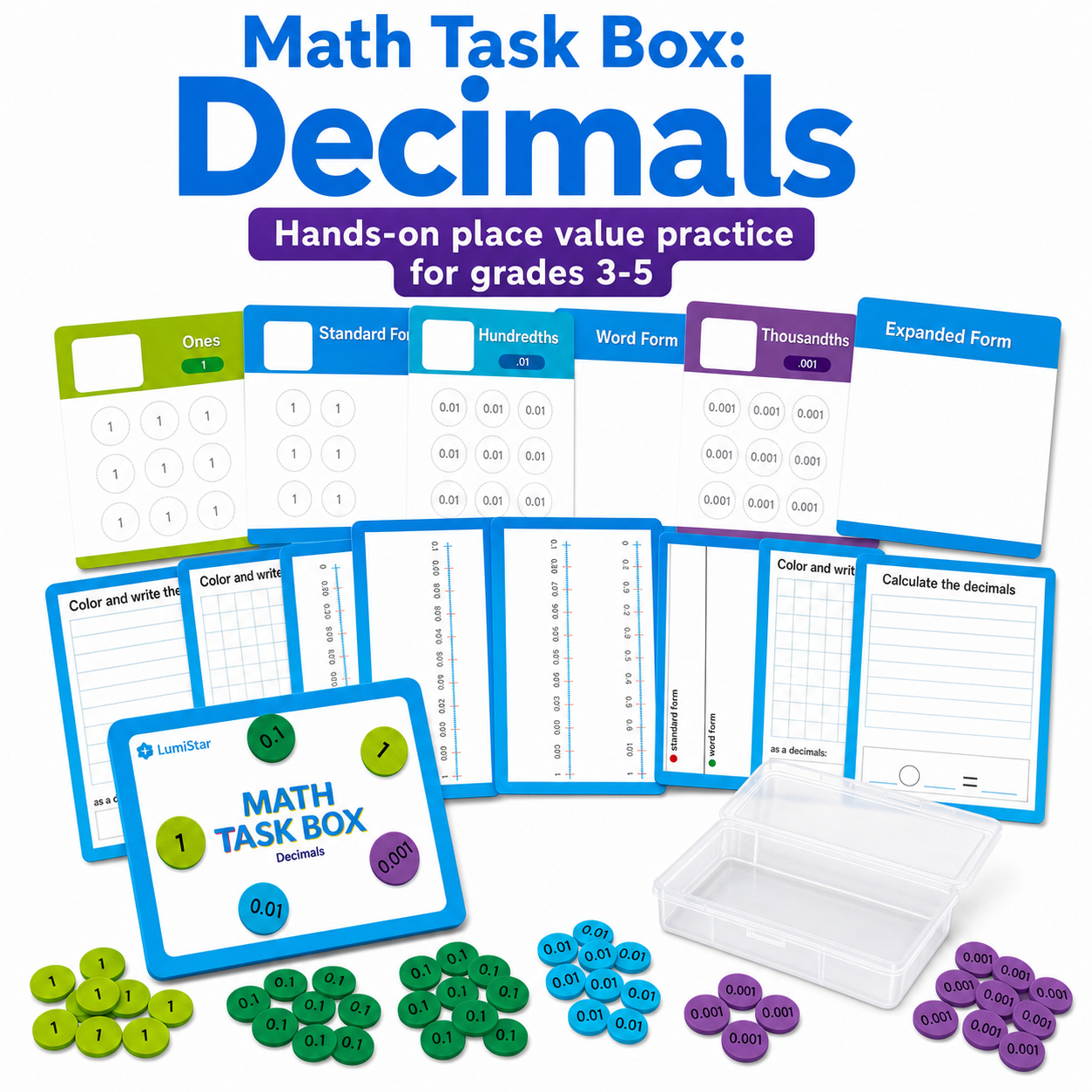 LumiStar Math Task Box – Decimals