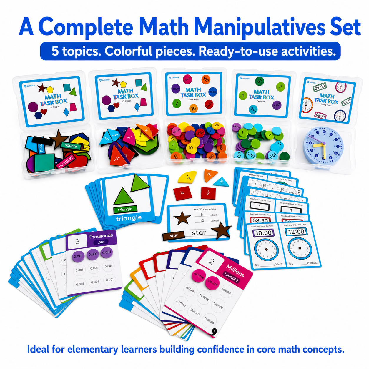 LumiStar Math Task Box Set – 5-in-1 Bundle