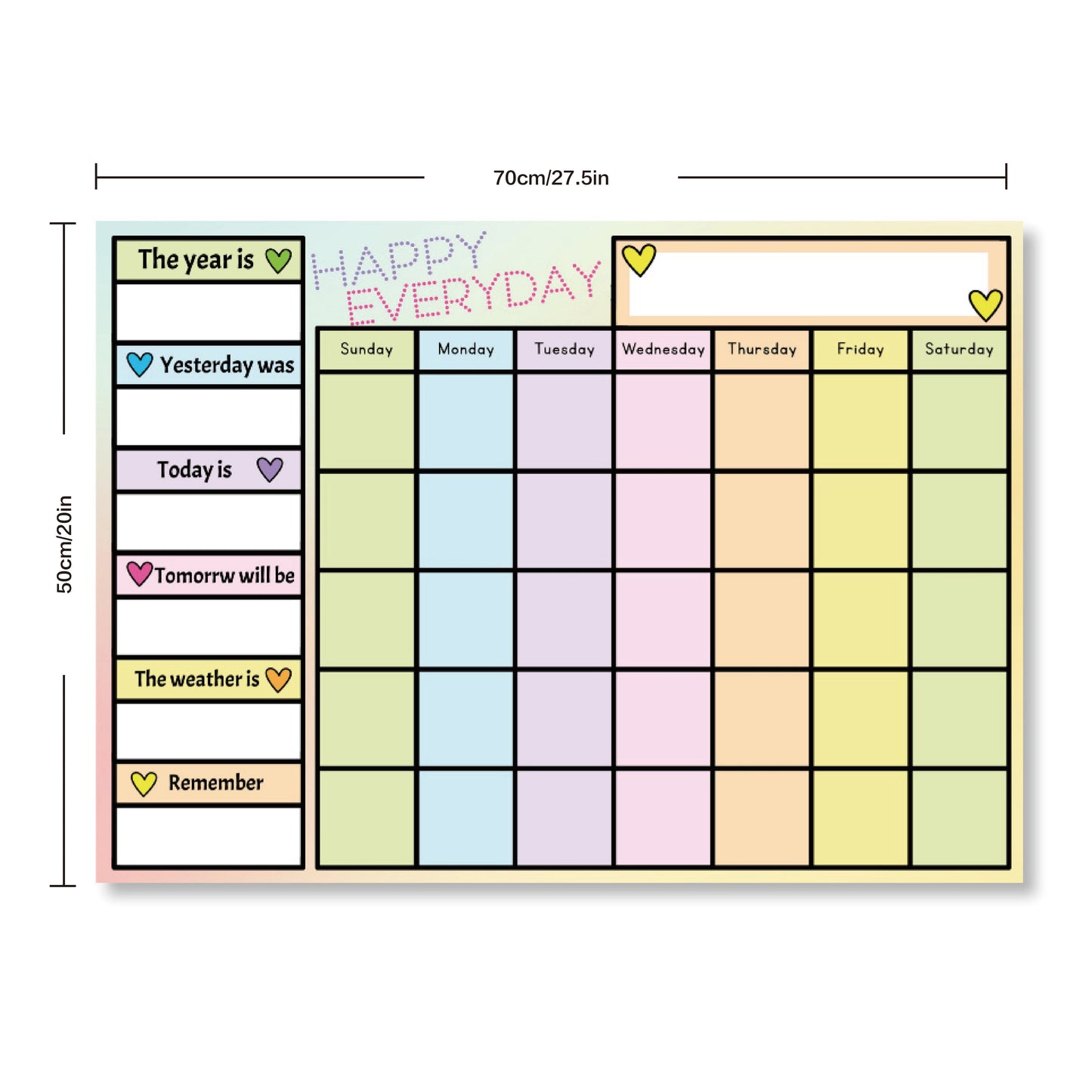 English Monthly Calendar Posters (2 Pcs)