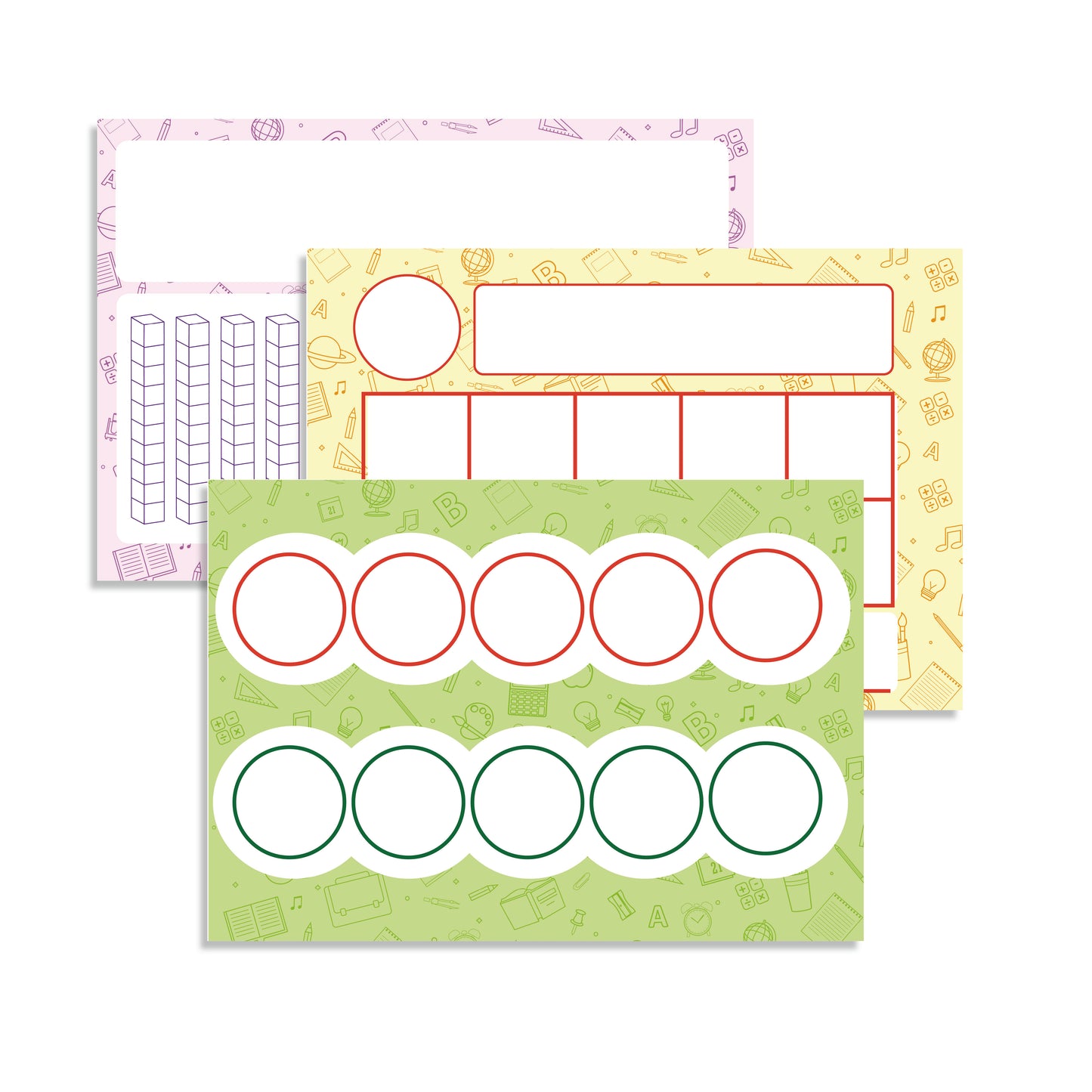 Number Learning Magnetic Whiteboards (3 Styles, 1 Unit Per Style)