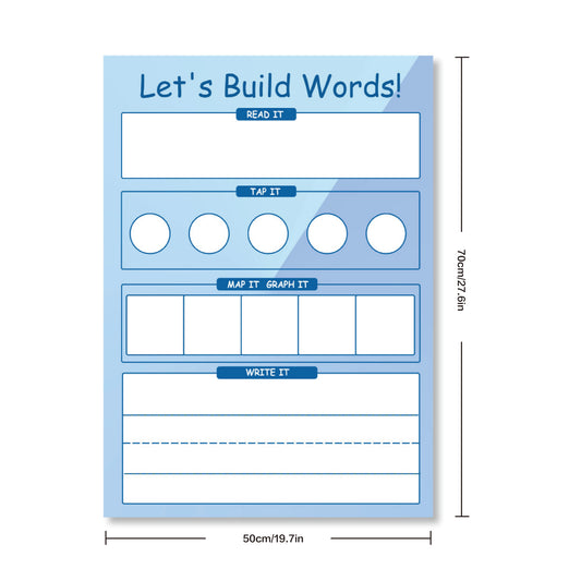 Large Phonics Magnetic Tiles + Word Building Non-Magnetic Poster