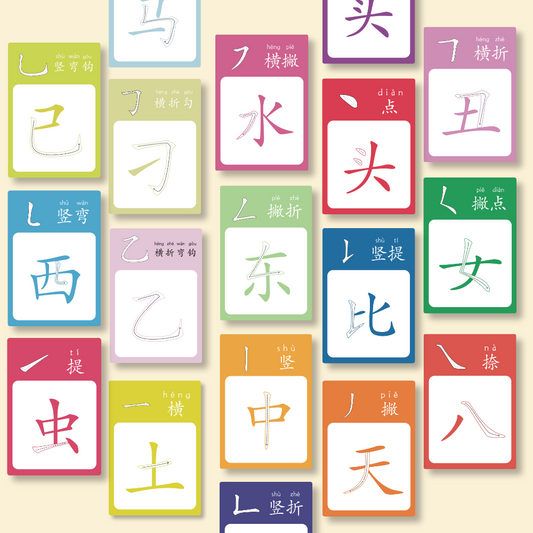 Chinese Character Stroke Cards