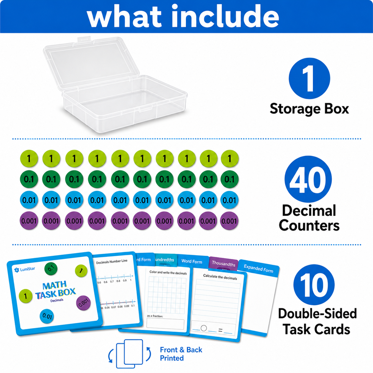 LumiStar Math Task Box – Decimals