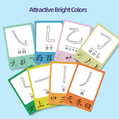 Chinese Character Stroke Cards