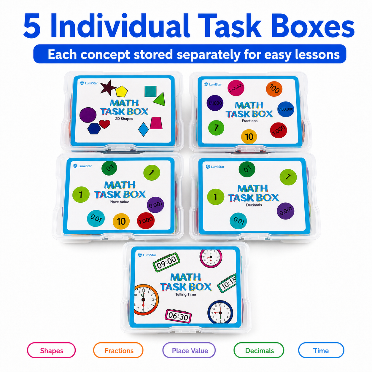 LumiStar Math Task Box Set – 5-in-1 Bundle