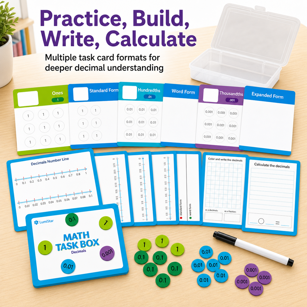 LumiStar Math Task Box – Decimals