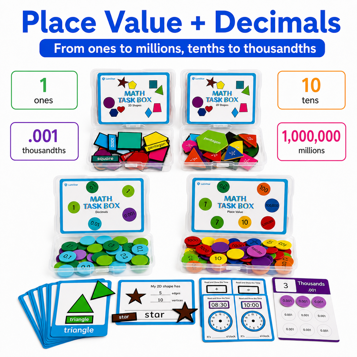 LumiStar Math Task Box Set – 5-in-1 Bundle