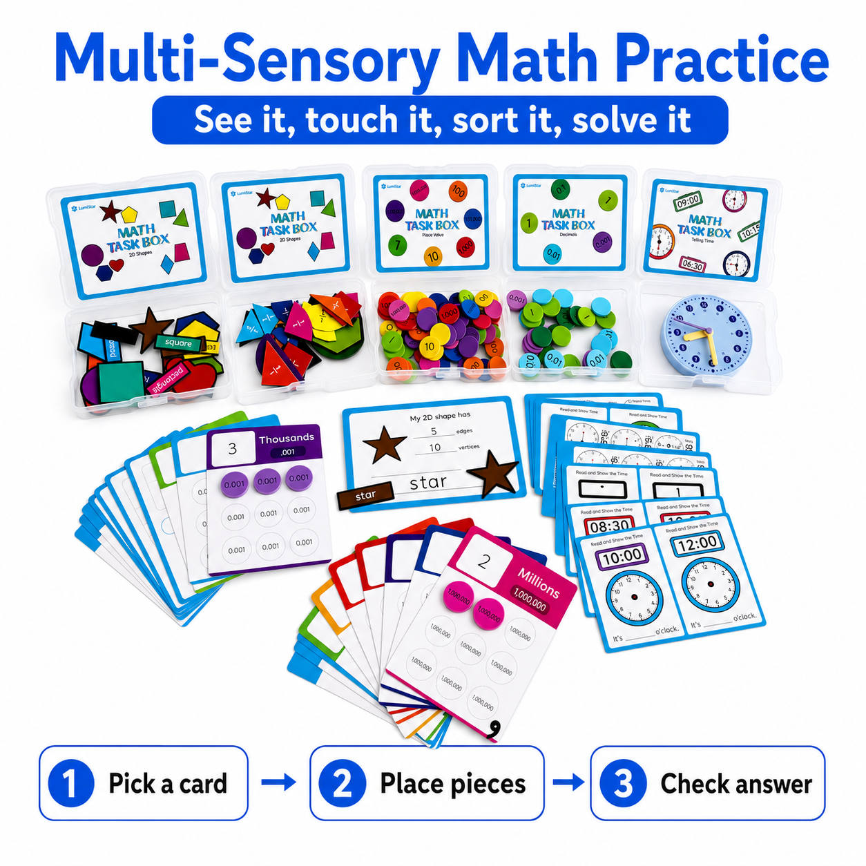 LumiStar Math Task Box Set – 5-in-1 Bundle