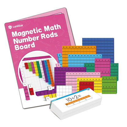 Magnetic Counting Sticks / Number Rods + Task Cards (111 Pcs + 30 Cards)