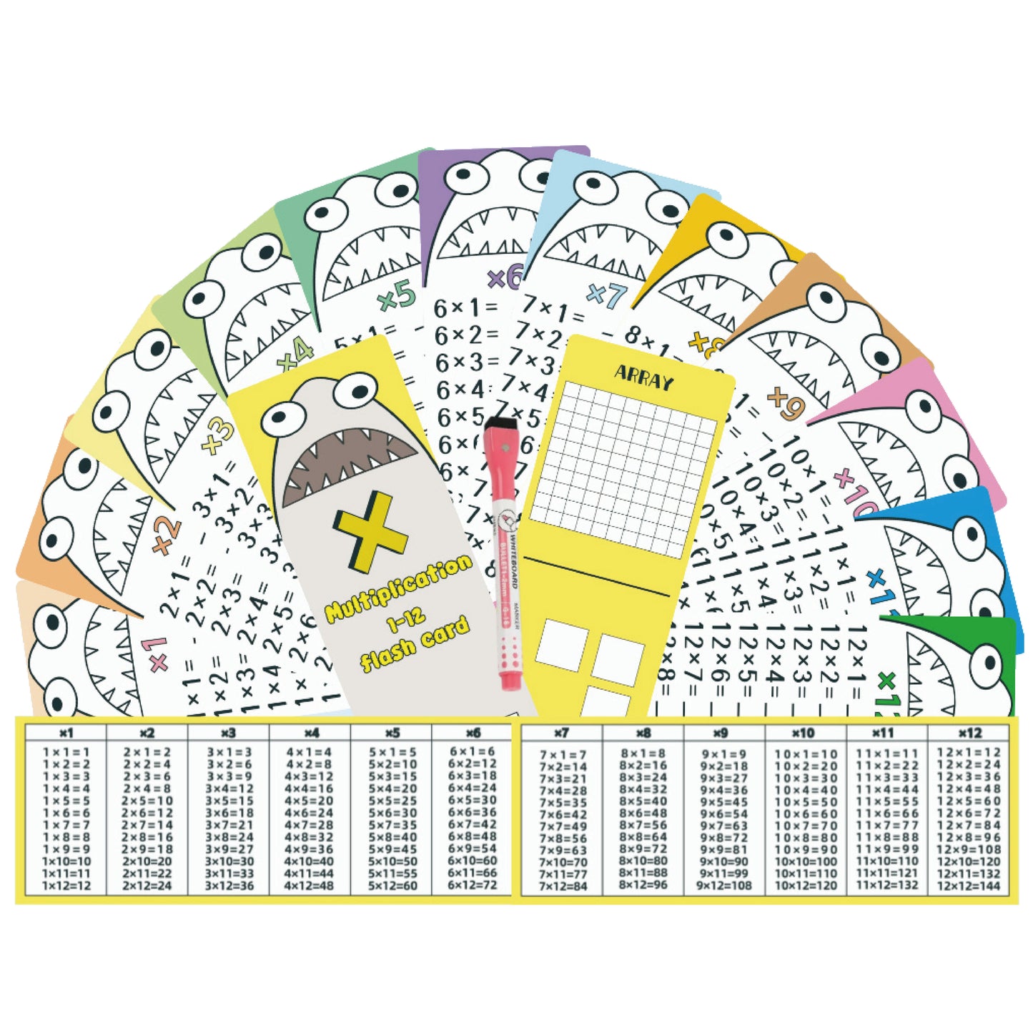 12×12 Multiplication Flash Cards