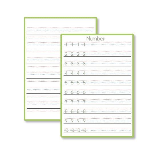 Practice Whiteboard - Number Tracing (5 Pcs)