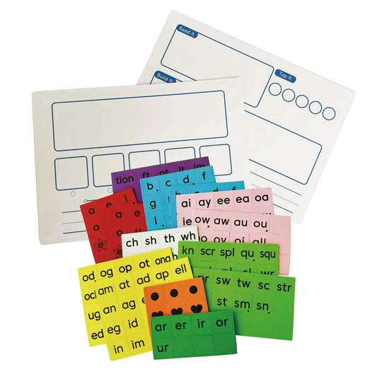 Large Phonics Magnetic Tiles + Magnetic Activity Boards