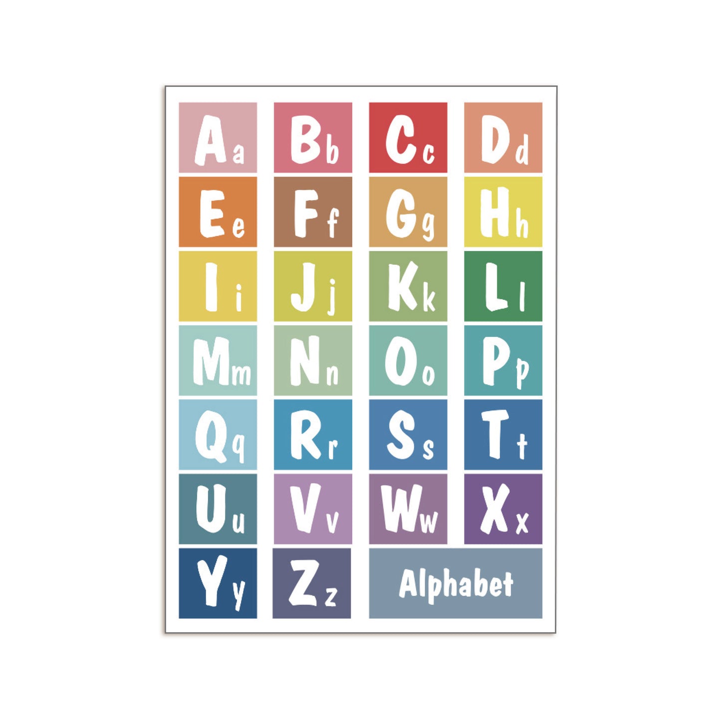 Educational Poster Size : 12 x 17" (Alphabet) (2 Pcs)