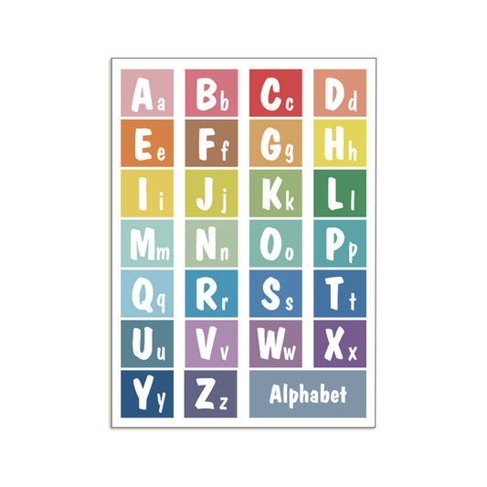 Educational Poster Size : 12 x 17" (Alphabet) (2 Pcs)