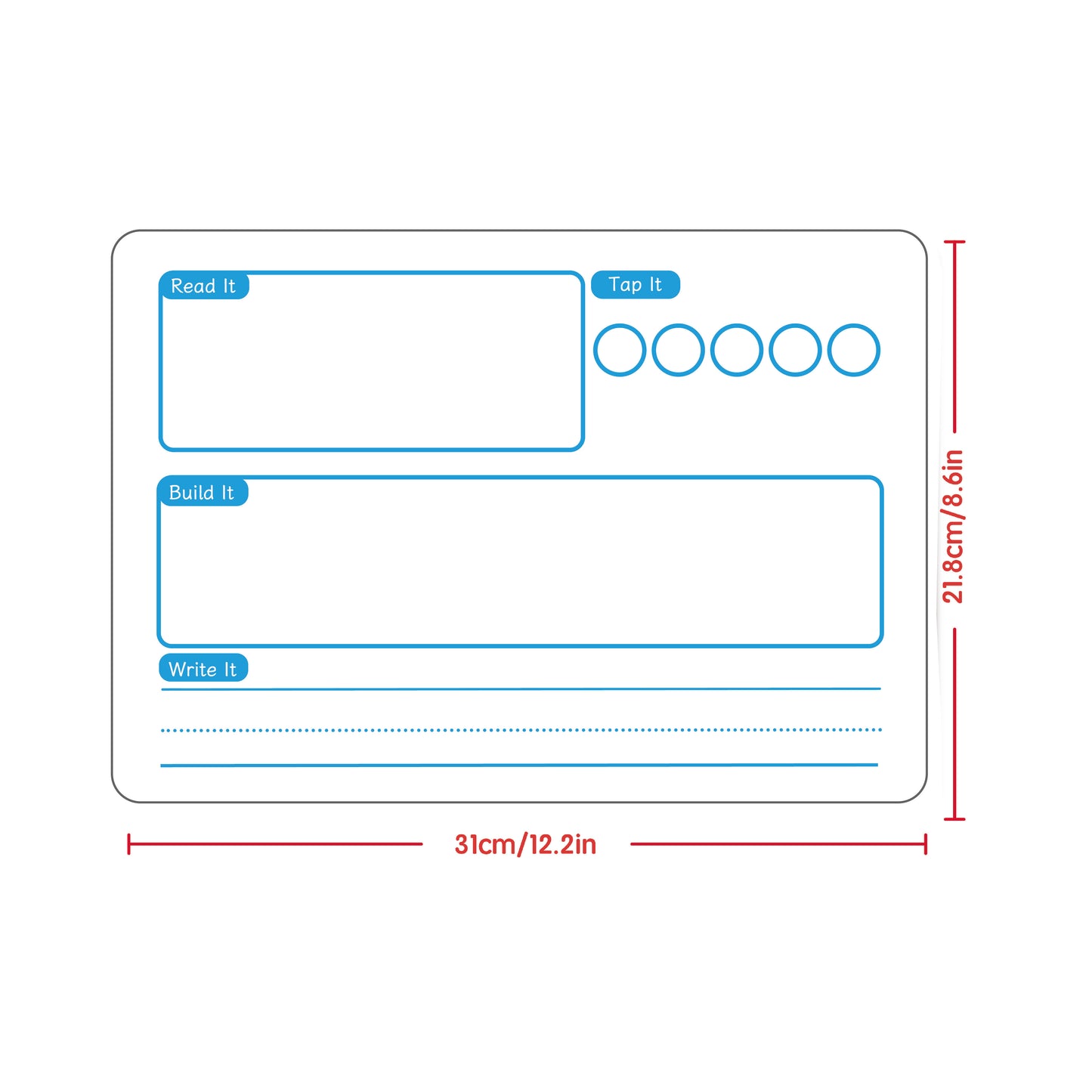 Word Building Megnetic Whiteboards (Style 3, 2 Sheets)