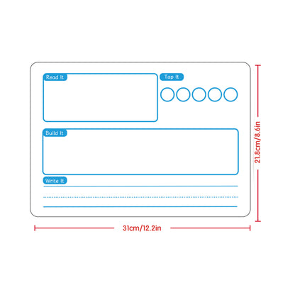 Word Building Megnetic Whiteboards (Style 3, 2 Sheets)