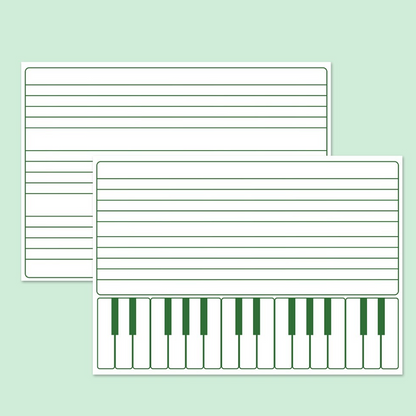 Practice Whiteboard - Music Notation (5 Pcs)