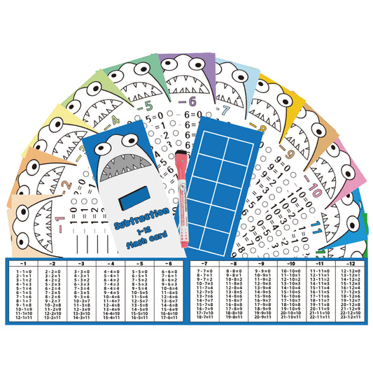 Subtraction Flash Cards
