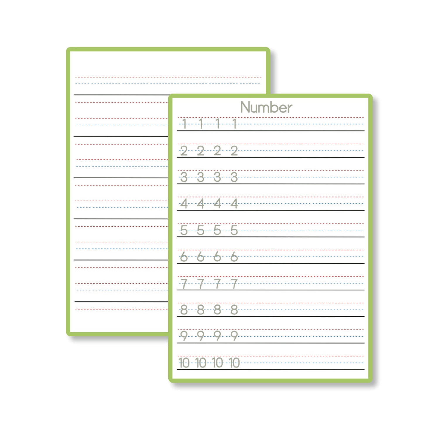 Practice Whiteboard - Number Tracing (5 Pcs)