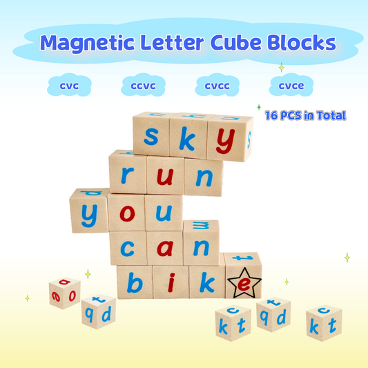 Magnetic Letter Cubes (16 Pcs/Set)