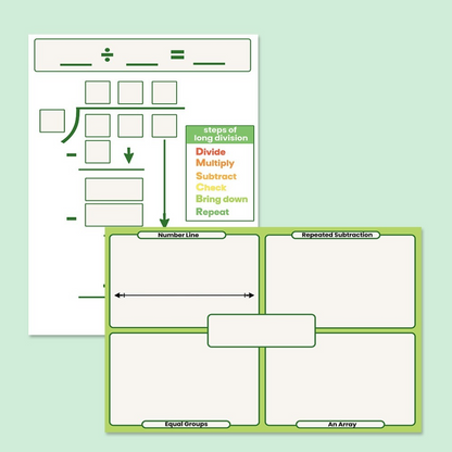 Practice Whiteboard - Division (5 Pcs)