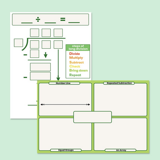 Practice Whiteboard - Division (5 Pcs)