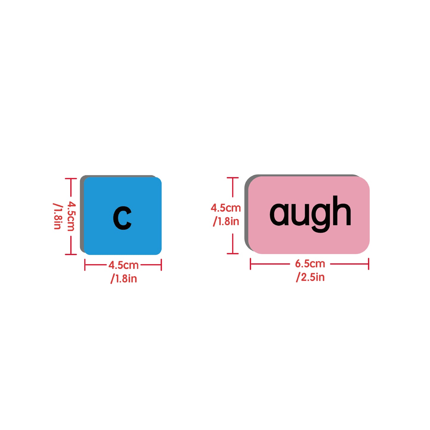 Large Phonics Magnetic Tiles