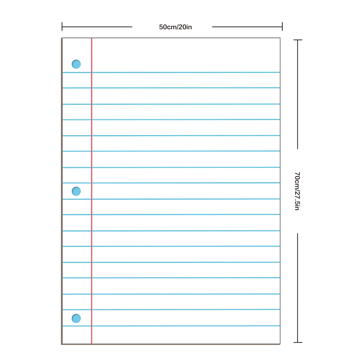 Large Dry-Erase Lined Posters  Size : 20 x 28" (2 Pcs)