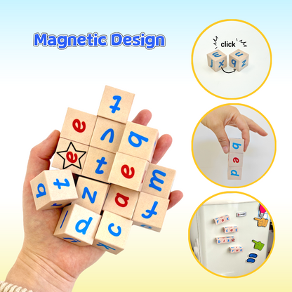 Magnetic Letter Cubes (16 Pcs/Set)