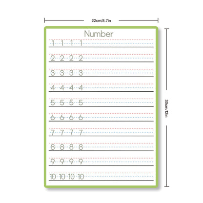 Practice Whiteboard - Number Tracing (5 Pcs)