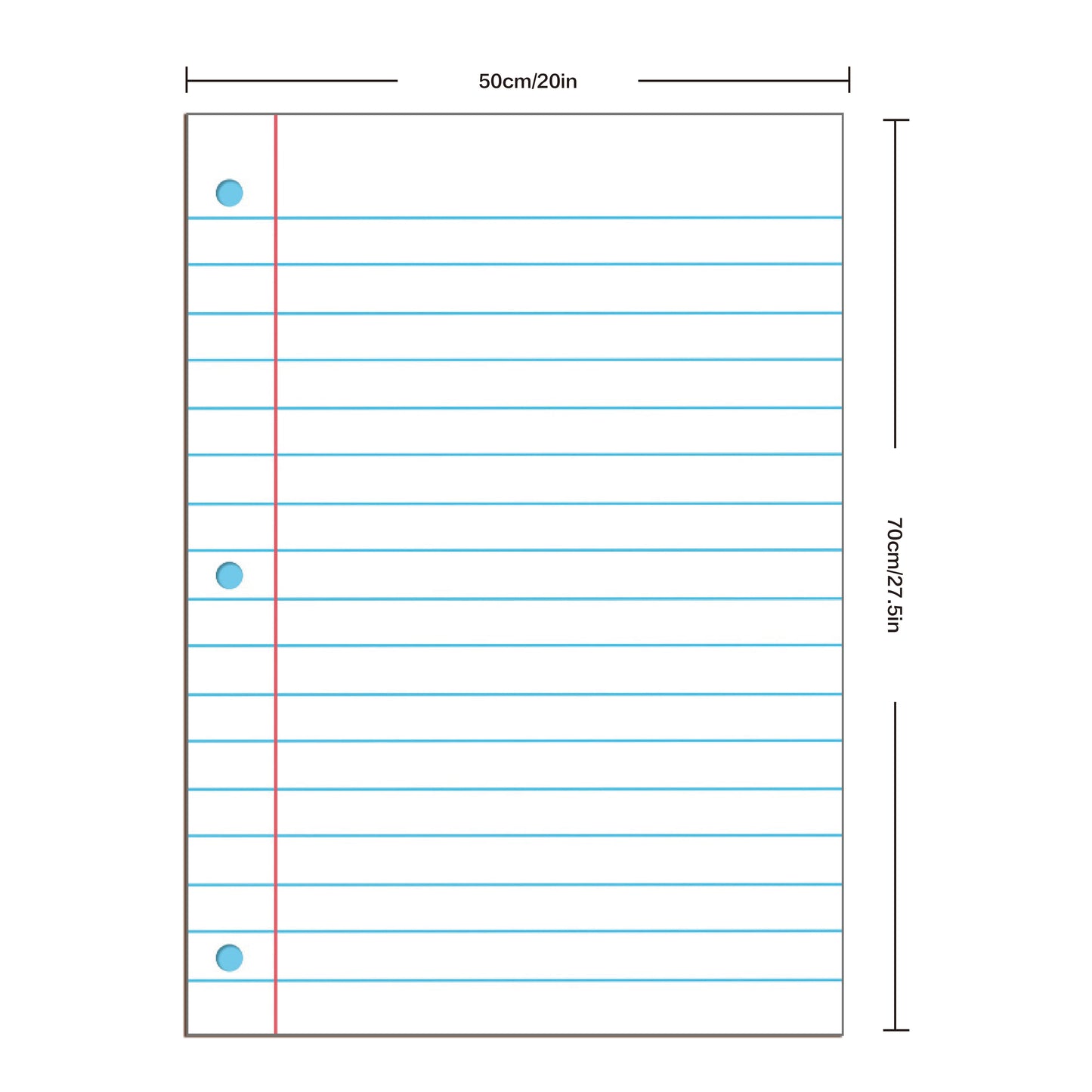 Large Dry-Erase Lined Posters  Size : 20 x 28" (2 Pcs)