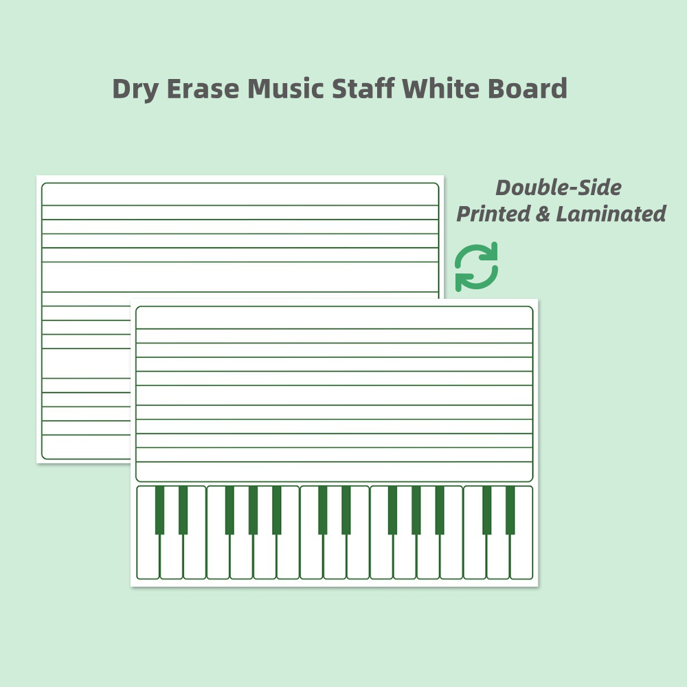 Practice Whiteboard - Music Notation (5 Pcs)