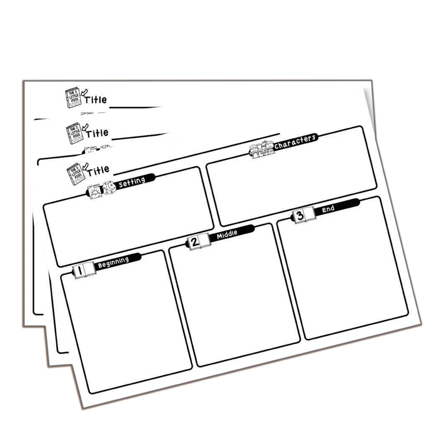 Story Map Practice Papers (50 Sheets)