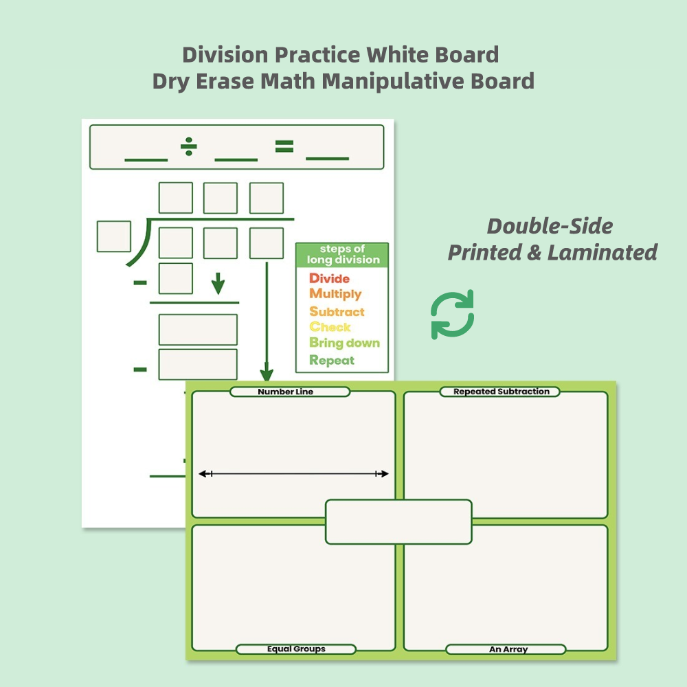 Practice Whiteboard - Division (5 Pcs)