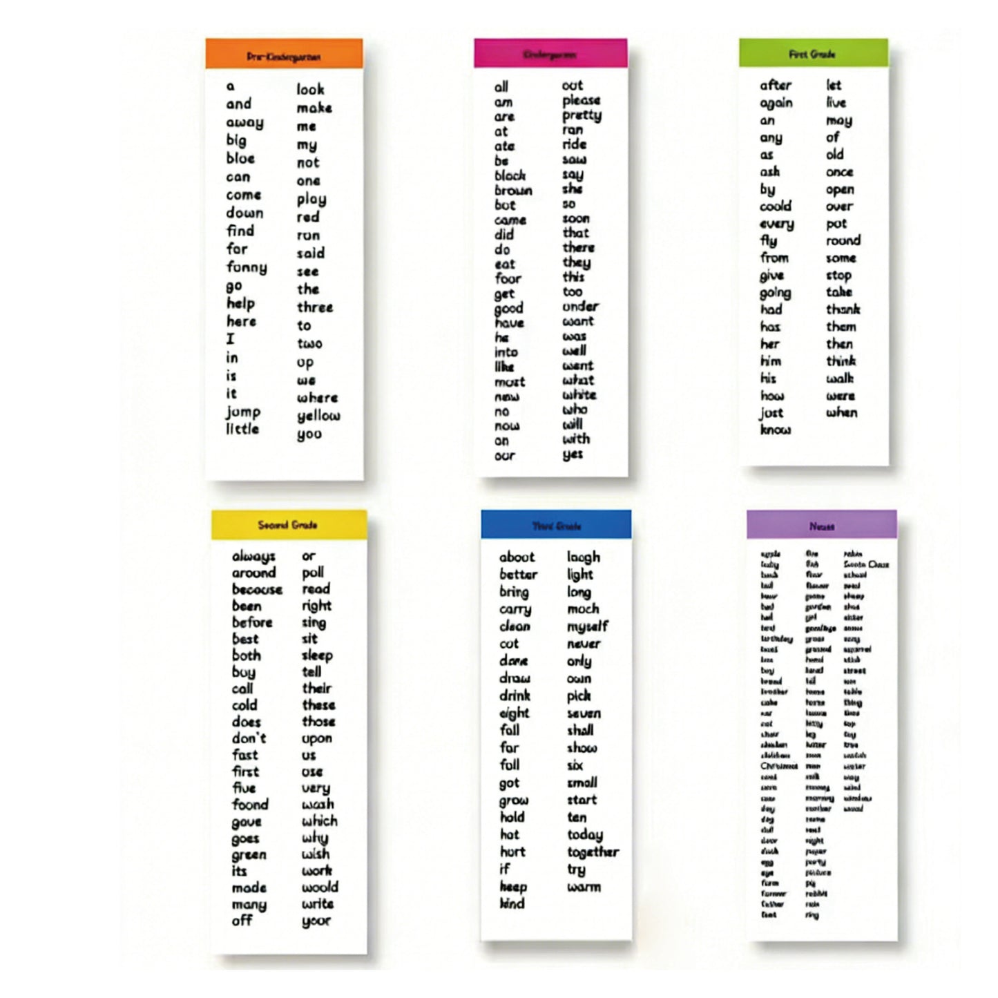 Sight Words Cards