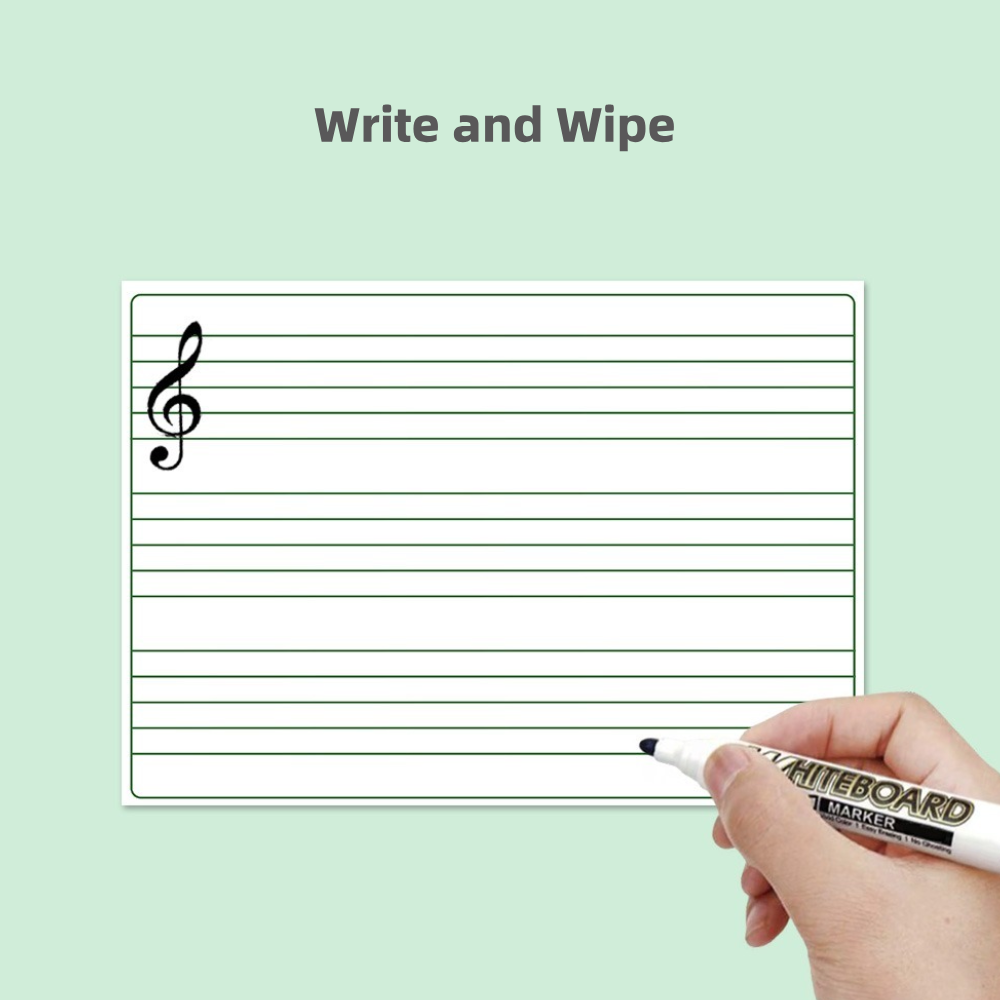 Practice Whiteboard - Music Notation (5 Pcs)