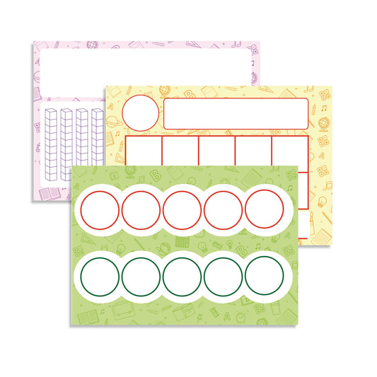 Number Learning Magnetic Whiteboards (3 Styles, 1 Unit Per Style)