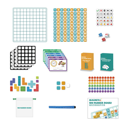 Magnetic Foam 100 Number Board + Magnetic Ten-Frame
