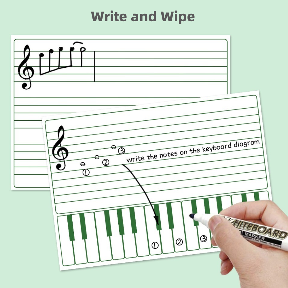 Practice Whiteboard - Music Notation (5 Pcs)