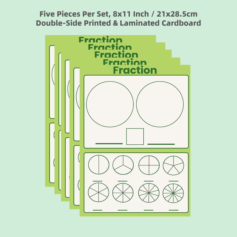 Practice Whiteboard - Fractions (5 Pcs)