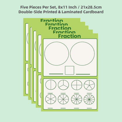 Practice Whiteboard - Fractions (5 Pcs)
