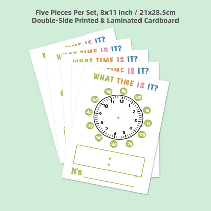 Practice Whiteboard - Time (5 Pcs)