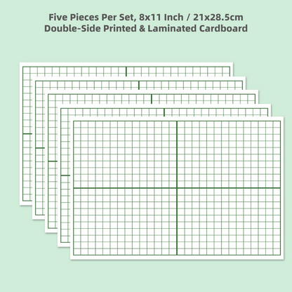 Practice Whiteboard - Coordinate Axis (5 Pcs)