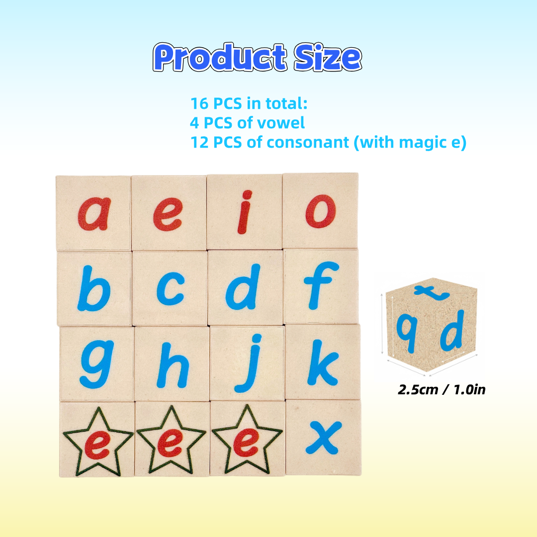 Magnetic Letter Cubes (16 Pcs/Set)
