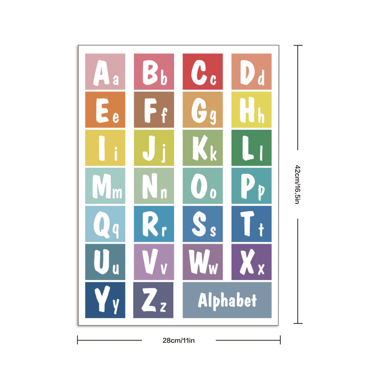 PVC Waterproof English Alphabet Poster