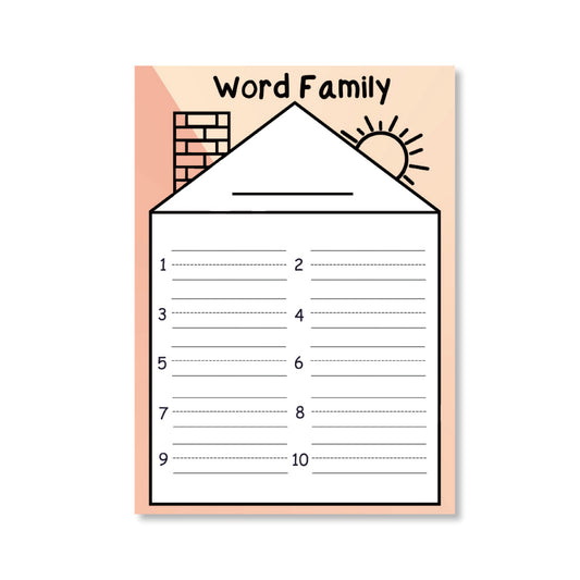 Large Word Family Posters (2 Pcs)