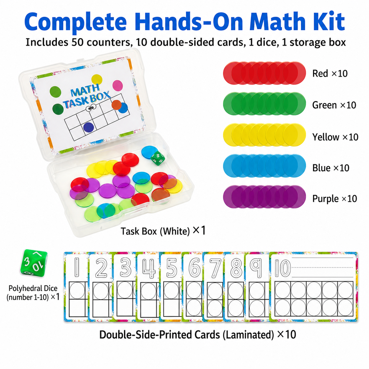 LumiStar Math Task Box Set – Counting Counters