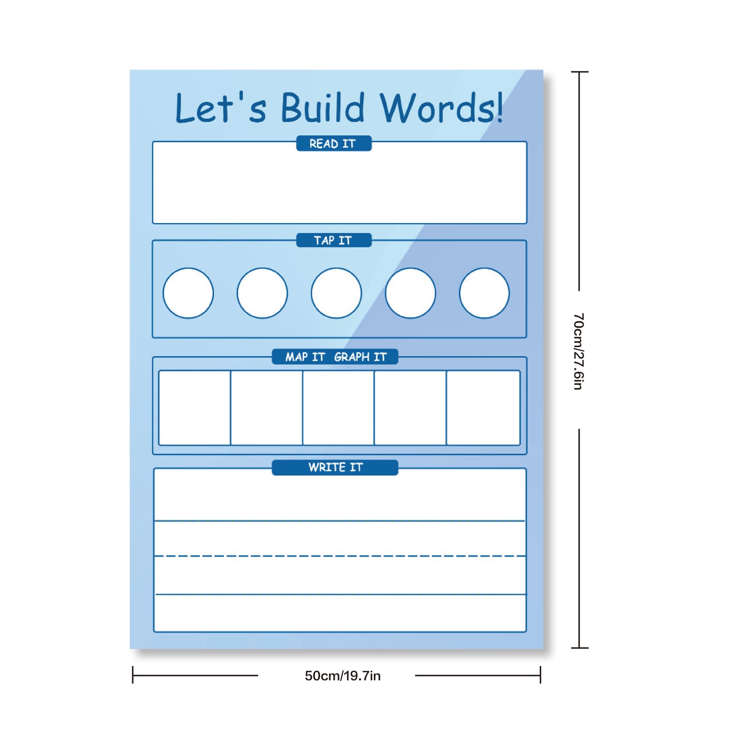 Large Phonics Magnetic Tiles + Word Building Non-Magnetic Poster
